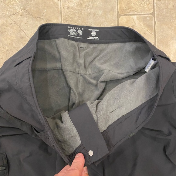 Mountain Hardwear Yumalino Fleece Lined Outdoor Pants Men’s Sz 36 X 32 Gray EUC - Picture 6 of 12